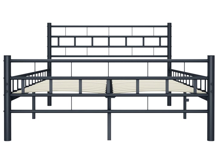 vidaXL Rama łóżka, czarna, stalowa, 120 x 200 cm Metal Łóżko metalowe Kategoria Łóżka do sypialni
