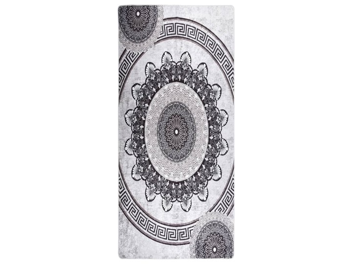 vidaXL Dywan z możliwością prania, 80x300 cm, kolorowy, antypoślizgowy Poliester Prostokątny Dywany Dywaniki Kolor Szary