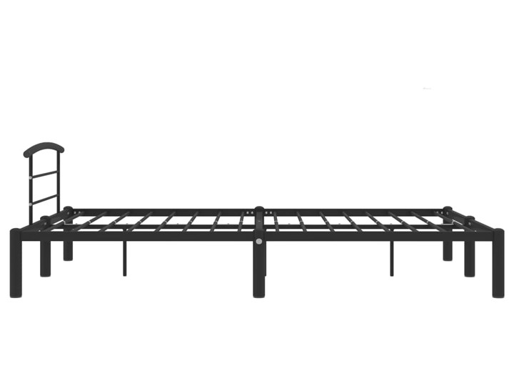 vidaXL Rama łóżka, czarna, metalowa, 140 x 200 cm Łóżko metalowe Kolor Czarny