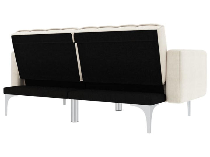 vidaXL Sofa rozkładana, kremowa, tapicerowana tkaniną Głębokość 84 cm Wersalka Szerokość 175 cm Kategoria Sofy i kanapy Powierzchnia spania 98x176 cm
