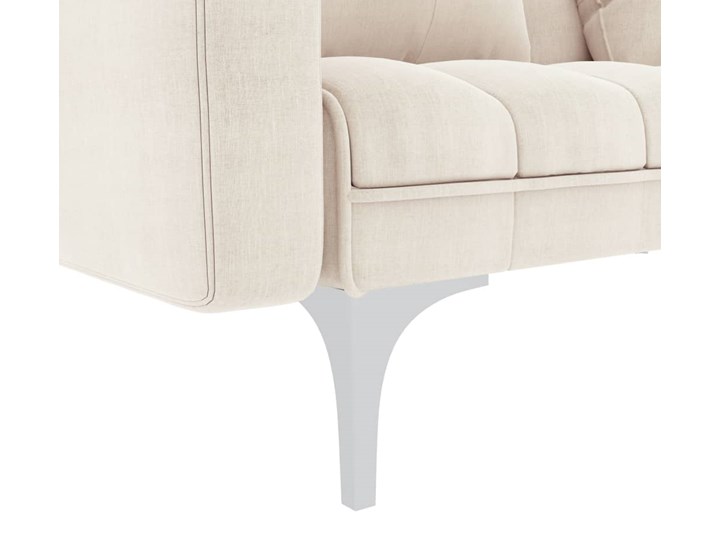 vidaXL Sofa rozkładana, kremowa, tapicerowana tkaniną Szerokość 175 cm Wersalka Głębokość 84 cm Kategoria Sofy i kanapy Kolor Beżowy