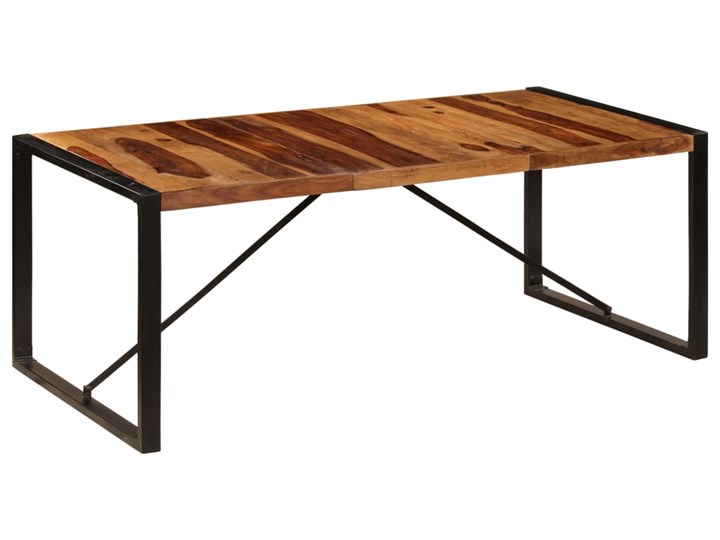 vidaXL Stół jadalniany, 200x100x75 cm, lite drewno sheesham Stal Liczba miejsc Do 8 osób Średnica