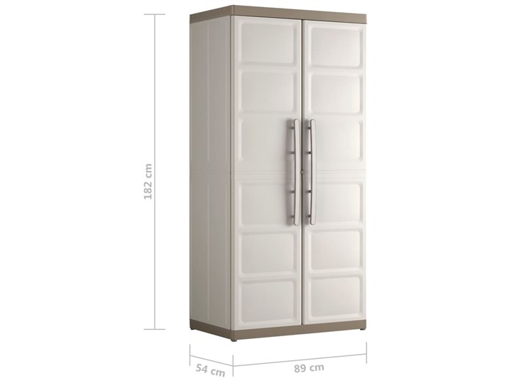 Keter Szafa z półkami Excellence XL, beż i taupe, 182 cm Szerokość 65 cm Głębokość 45 cm Kolor Beżowy Typ Gotowa
