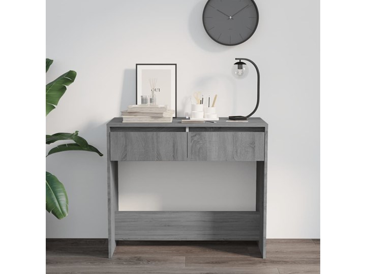 vidaXL Stolik konsolowy, szary dąb sonoma, 89x41x76,5 cm Wysokość 77 cm Szerokość 89 cm Z szufladą Głębokość 41 cm Pomieszczenie Przedpokój