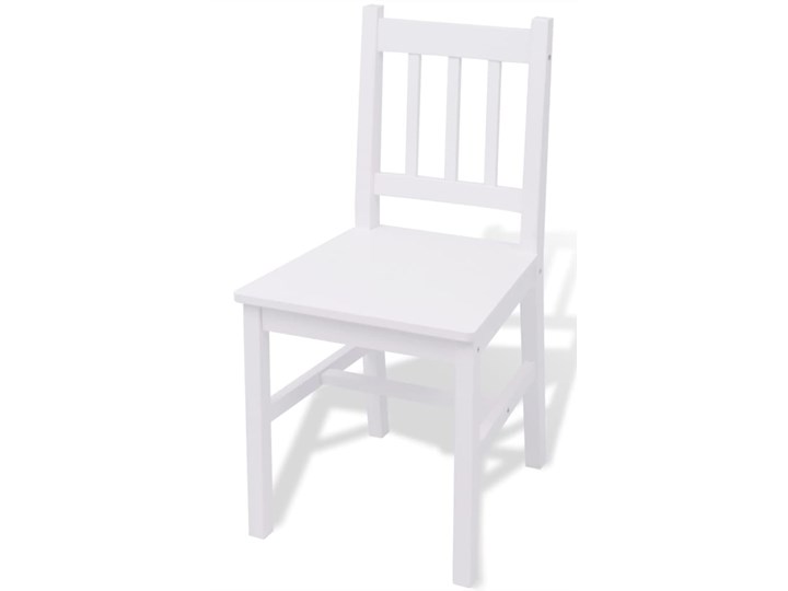 vidaXL Zestaw mebli do jadalni 7 elementów drewno sosnowe białe Kolor Biały Liczba krzeseł 6 krzeseł