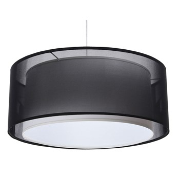 Czarna okrągła lampa wisząca nad stół - S436-Estera