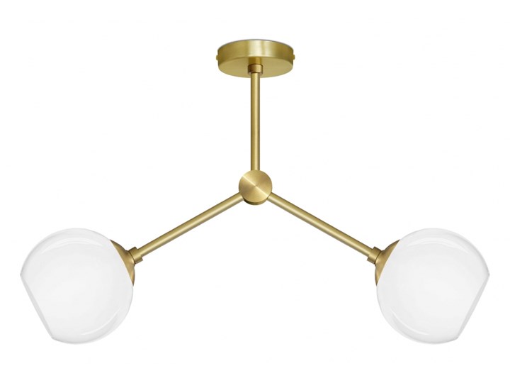 Minimalistyczna mosiężna złota lampa wisząca G-S2 Mosiądz Lampa z kloszem Szkło Metal Stal Kategoria Lampy sufitowe