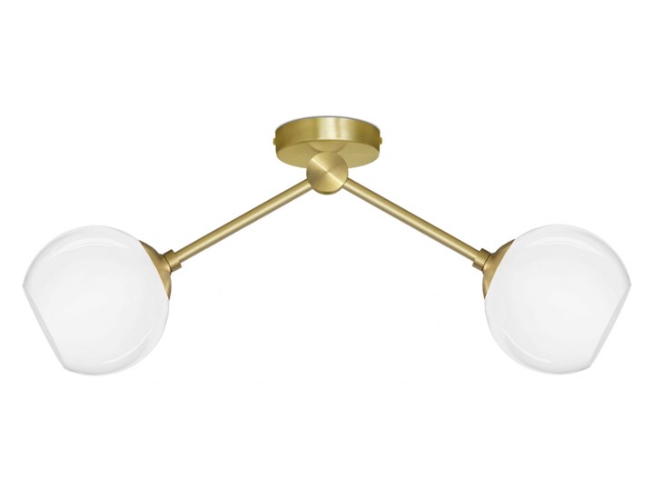 Krótka złota mosiężna lampa sufitowa G-S2K Metal Szkło Mosiądz Lampa z kloszem Stal Kategoria Lampy sufitowe Kolor Złoty