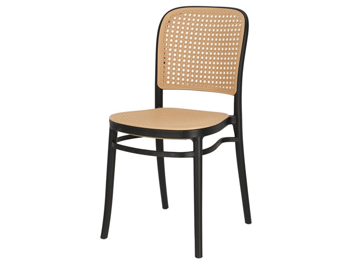 SELSEY Krzesło z tworzywa Bunizer czarne Pomieszczenie Jadalnia Rattan Tworzywo sztuczne Rodzaj(n) Krzesła