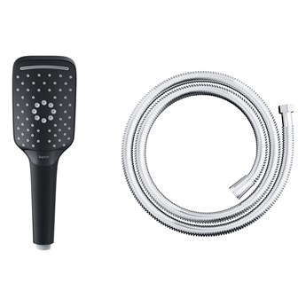 Słuchawka prysznicowa Corsan CMP003BL/BL czarna z wężem prysznicowym CMW150