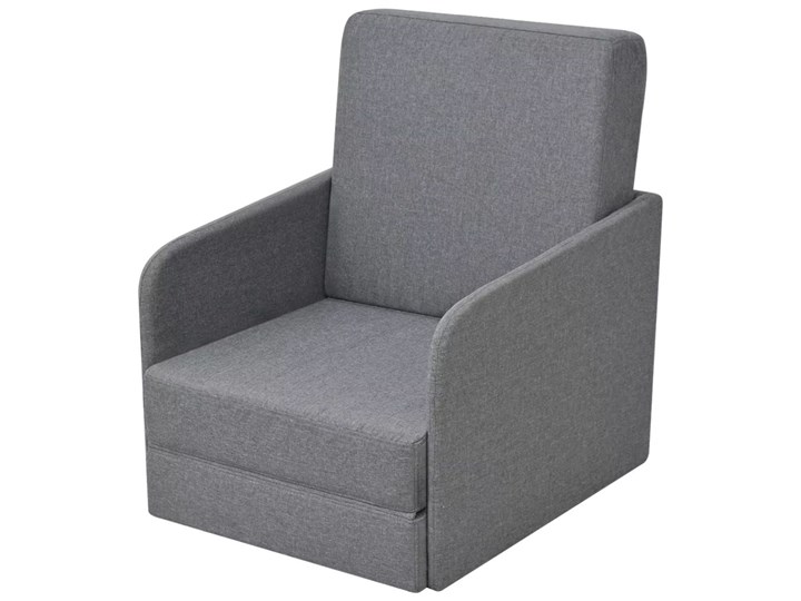 vidaXL Rozkładany fotel, jasnoszary, tkanina Fotel rozkładany Szerokość 60 cm Kategoria Fotele do salonu