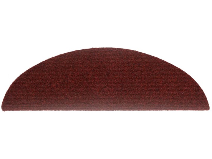 vidaXL Samoprzylepne nakładki na schody, 15 szt., 56x17x3 cm, czerwone Bawełna Syntetyk 17x56 cm Nakładki schodowe Nieregularny Kolor Czerwony Kategoria Dywany