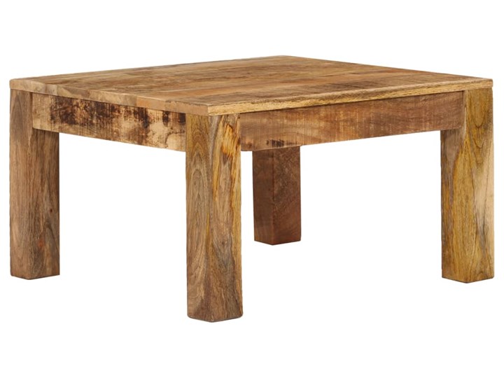 vidaXL Stolik kawowy z litego drewna mango, 60 x 60 x 35 cm Szerokość 60 cm Długość 60 cm Drewno Styl Vintage