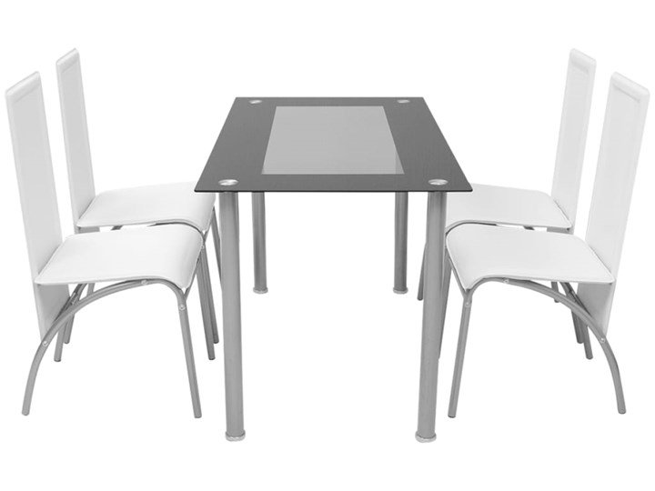vidaXL Zestaw mebli do jadalni - 5 elementów Biały Liczba krzeseł 5 krzeseł Liczba krzeseł 4 krzesła