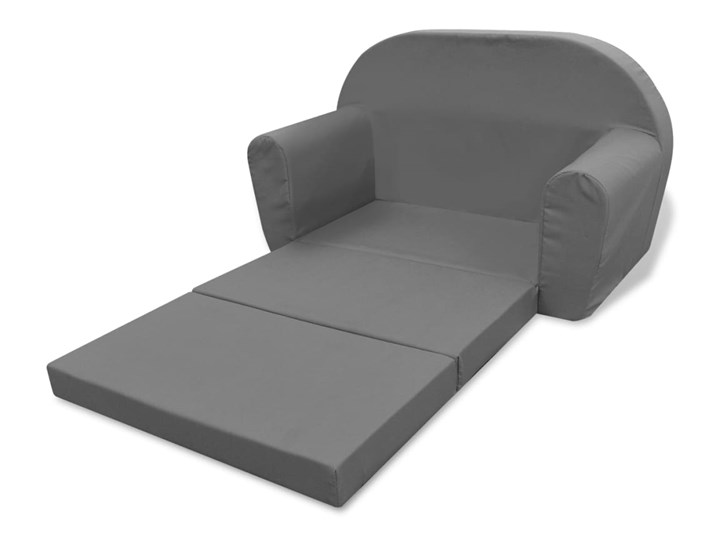 vidaXL Sofa amerykanka dziecięca szara Nóżki Bez nóżek Głębokość 35 cm Szerokość 78 cm Boki Z bokami