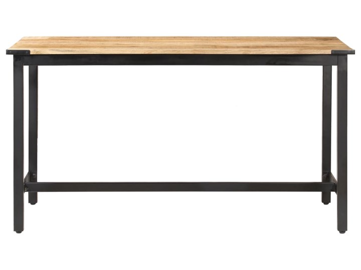 vidaXL Stół jadalniany, 140 x 70 x 76 cm, lite surowe drewno mango Stal Rozkładanie Pomieszczenie Stoły do kuchni
