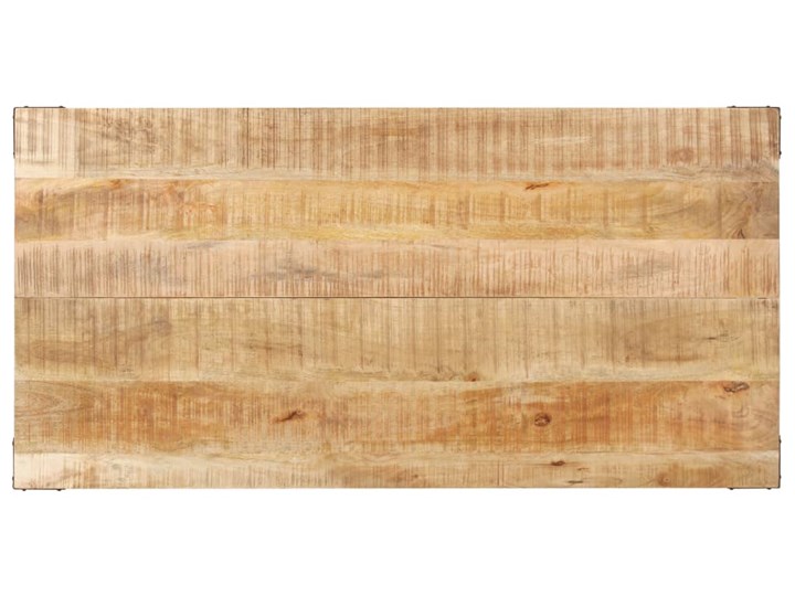 vidaXL Stół jadalniany, 140 x 70 x 76 cm, lite surowe drewno mango Stal Kolor Beżowy Szerokość(n) 70 cm