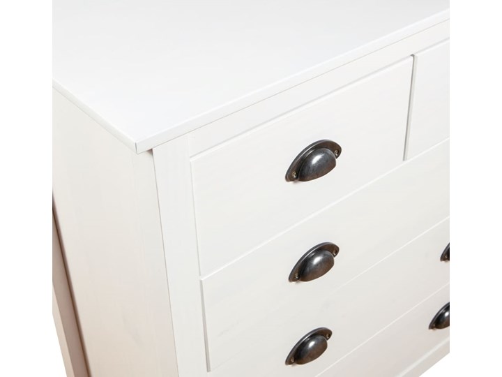 vidaXL Komoda Hill Range, biała, 79x40x80 cm, lita sosna Szerokość 105 cm Głębokość 40 cm Drewno Styl Nowoczesny
