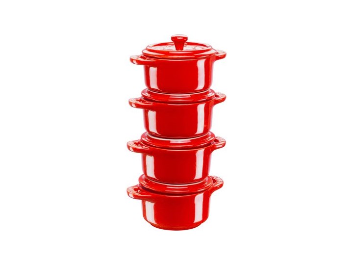 Zestaw garnków STAUB Mini Cocotte (8 elementów) Kategoria Zestawy garnków i patelni Żeliwo Kolor Czerwony