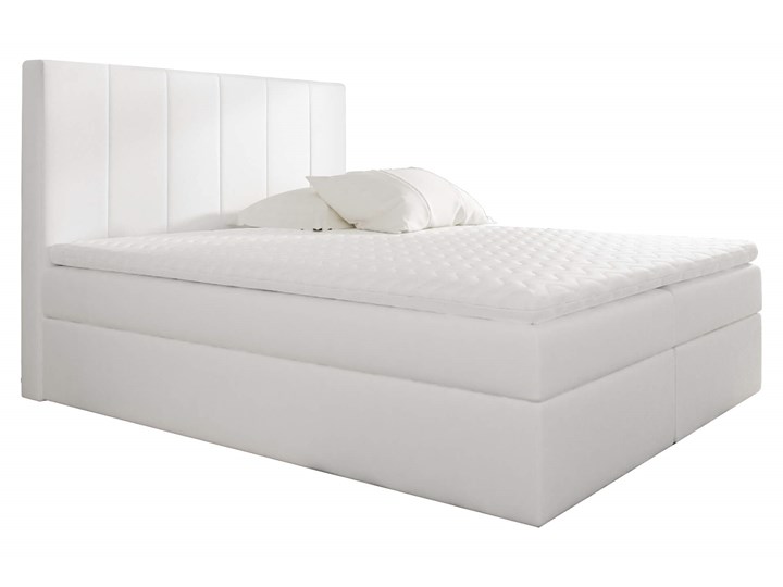 Łóżko kontynentalne 200x200 BONO / z pojemnikiem Liczba miejsc Dwuosobowe Tkanina Kolor Biały