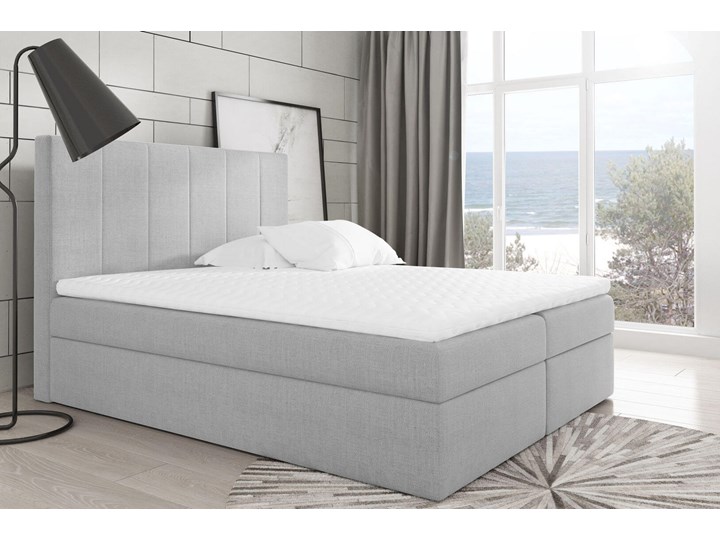Łóżko kontynentalne 200x200 BONO / z pojemnikiem Tkanina Kategoria Łóżka do sypialni Rozmiar materaca 200x200 cm