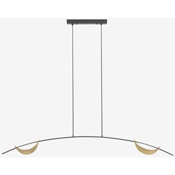 Lampa wisząca LED metalowa czarno-złota 150x15 cm