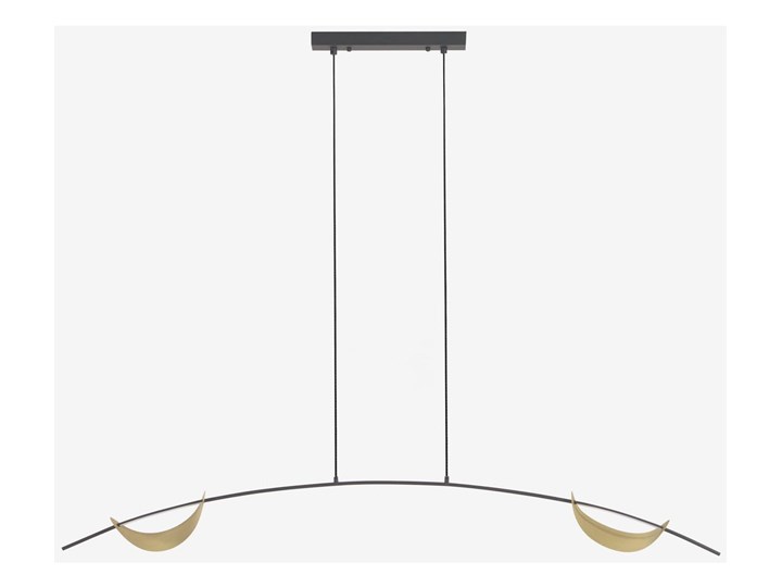 Lampa wisząca LED metalowa czarno-złota 150x15 cm