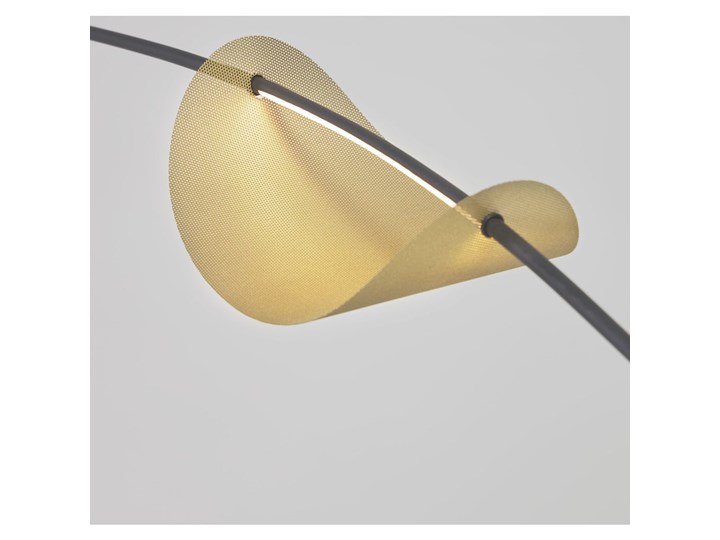 Lampa wisząca LED metalowa czarno-złota 150x15 cm Ilość źródeł światła 1 źródło Lampa inspirowana Lampa z kloszem Kategoria Lampy wiszące