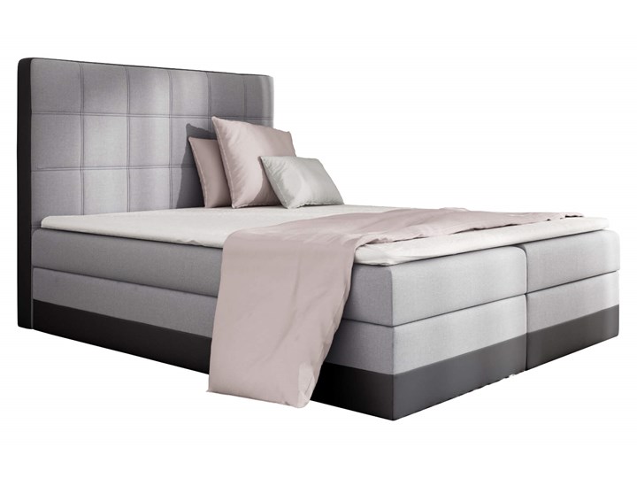 Łóżko kontynentalne 160x200 LORICE/ z pojemnikiem Kolor Szary Tkanina Rozmiar materaca 160x200 cm