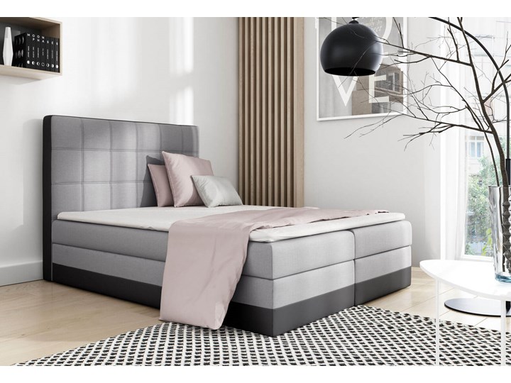 Łóżko kontynentalne 200x200 LORICE/ z pojemnikiem Rozmiar materaca 200x200 cm Tkanina Kategoria Łóżka do sypialni