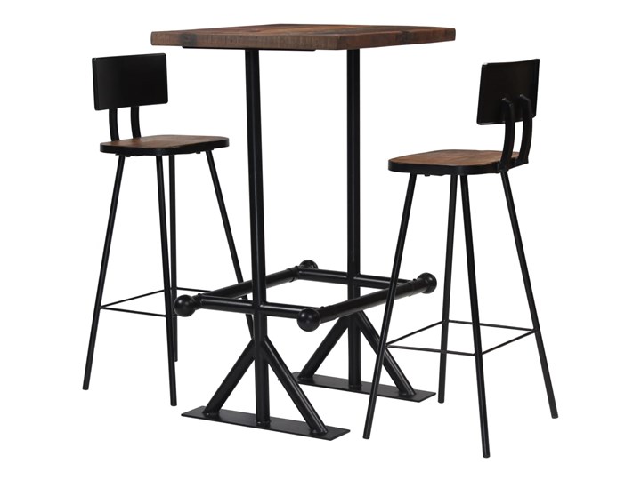 vidaXL 3-częściowy zestaw mebli barowych, lite drewno z odzysku Kategoria Stoły z krzesłami Pomieszczenie Jadalnia