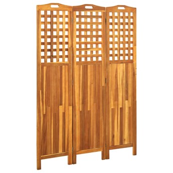 vidaXL Parawan 3-panelowy, 121x2x170 cm, lite drewno akacjowe