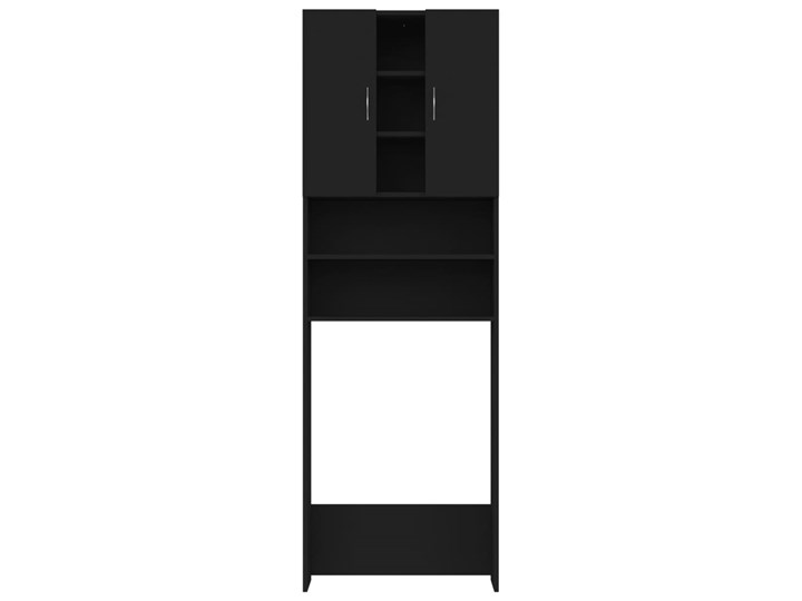 vidaXL Szafka na pralkę, czarna, 64 x 25,5 x 190 cm