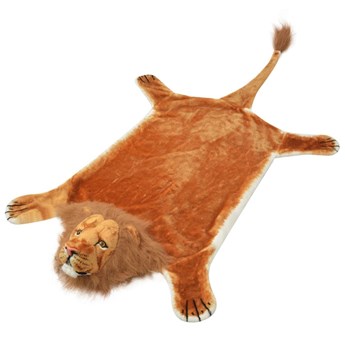 vidaXL Pluszowy dywan, lew, brązowy, 205 cm