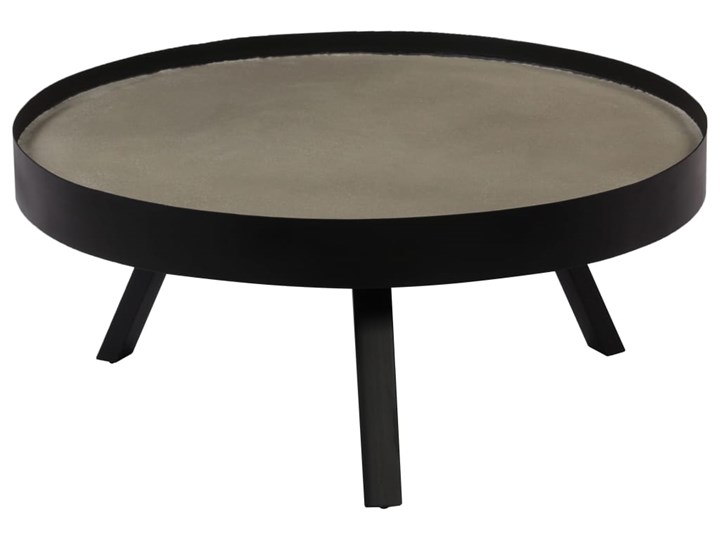 vidaXL Stolik kawowy z betonowym blatem, 74 x 32 cm Długość 74 cm Stal Styl Industrialny