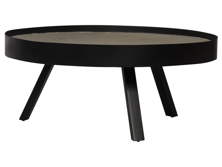 vidaXL Stolik kawowy z betonowym blatem, 74 x 32 cm Stal Długość 74 cm Rodzaj nóg Proste