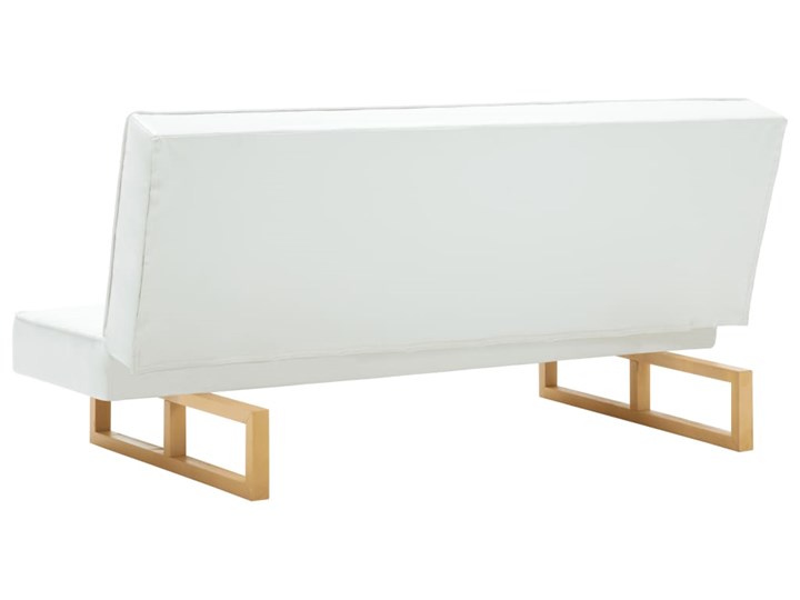 vidaXL Kanapa rozkładana, tapicerowana sztuczną skórą, biała Głębokość 81 cm Stała konstrukcja Głębokość 95 cm Szerokość 157 cm Kategoria Sofy i kanapy