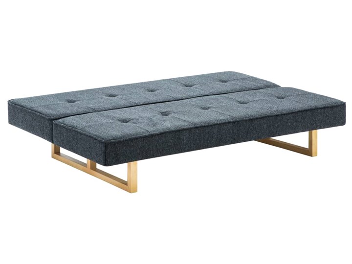 vidaXL Sofa rozkładana, tapicerowana materiałem, ciemnoszara Szerokość 157 cm Głębokość 81 cm Stała konstrukcja Powierzchnia spania 95x157 cm Funkcje Z funkcją spania