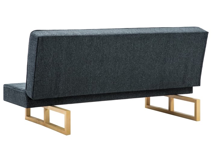 vidaXL Sofa rozkładana, tapicerowana materiałem, ciemnoszara Stała konstrukcja Nóżki Na nóżkach Szerokość 157 cm Głębokość 81 cm Boki Bez boków