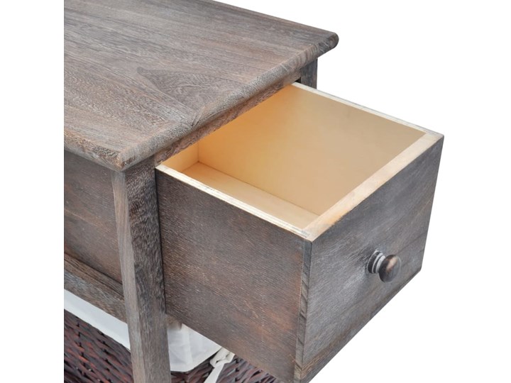 vidaXL Szafki nocne z drewna, 2 szt., brązowe Głębokość 31 cm Uniwersalne Szerokość 28 cm Drewno Wysokość 45 cm Styl Rustykalny Typ Stojące