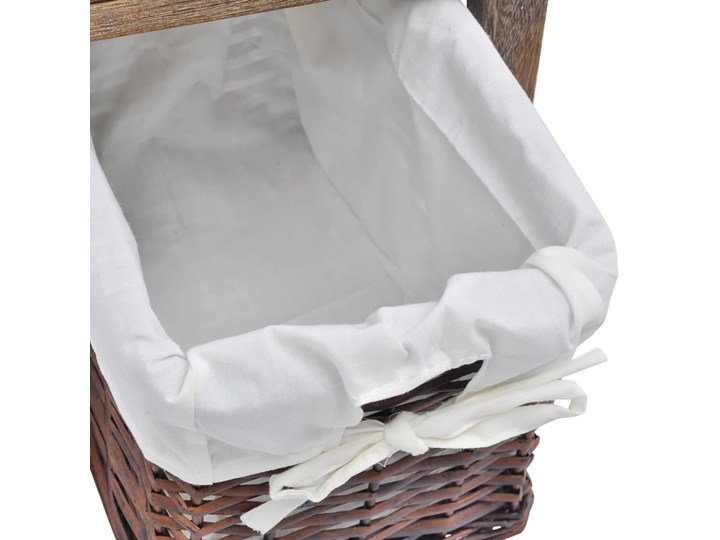 vidaXL Szafki nocne z drewna, 2 szt., brązowe Szerokość 28 cm Wysokość 45 cm Głębokość 31 cm Drewno Uniwersalne Styl Rustykalny