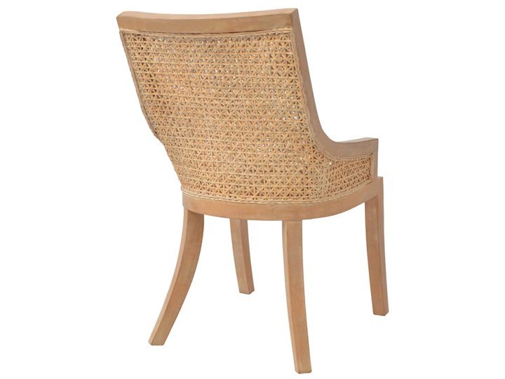 vidaXL Krzesła stołowe, 4 szt., rattan i lite drewno mango Szerokość 54 cm Głębokość 66 cm Wysokość 93 cm Wysokość siedziska 45 cm