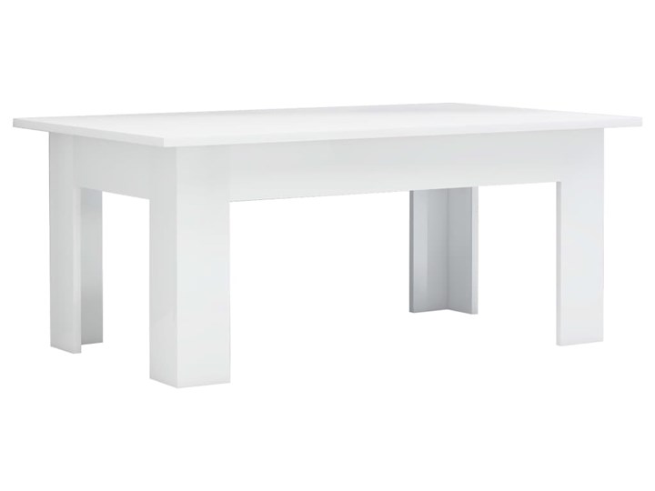 vidaXL Stolik kawowy, wysoki połysk, biały, 100x60x42cm, płyta wiórowa Szerokość 60 cm Wysokość 42 cm Długość 100 cm Płyta meblowa Kategoria Stoliki i ławy