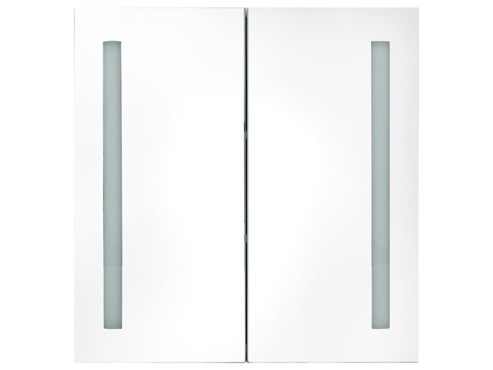 vidaXL Szafka łazienkowa z lustrem i LED, kolor dębowy, 62x14x60 cm Płyta MDF Szafki Drewno Szkło Głębokość 14 cm Szerokość 62 cm Wiszące Rodzaj frontu Drzwiczki