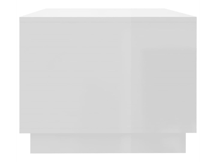 vidaXL Stolik kawowy, wysoki połysk, biały, 102x55x43 cm, płyta Styl Nowoczesny Długość 102 cm Funkcje Z półkami