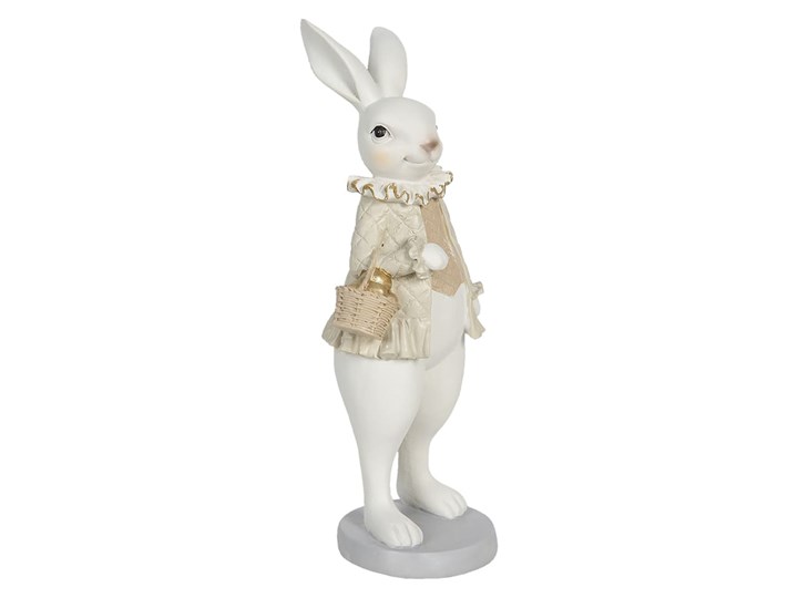 Figurka dekoracyjna w kolorze kremowym - wys. 25 x Ø 10 cm Kolor Beżowy