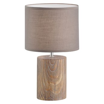 Lampa stołowa "Malik" w kolorze jasnobrązowo-beżowym - wys. 35 x Ø 20 cm