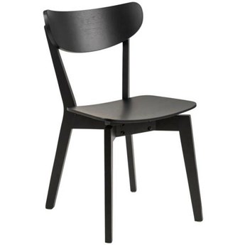 Stylowe krzesło do jadalni bez podłokietników Roxby czarne