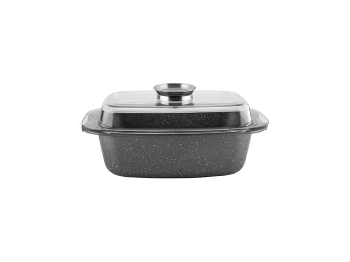 Brytfanna FLORINA Vulcano 32 cm Aluminium Naczynie z pokrywką Kategoria Naczynia do zapiekania Kolor Szary