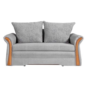 Elegancka rozkładana sofa, wersalka z możliwością wyboru tkaniny i koloru wybarwienia drewna - PRATO